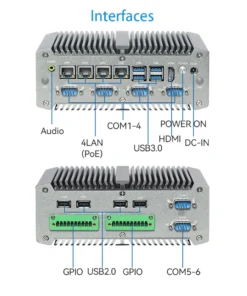 9-36V Fanless Industrial PC POE RS485 Linux Computer