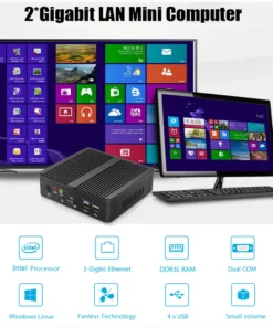 Cheap Fanless Mini PC Dual Nic