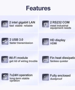 Dual Ethernet Dual COM Industrial Mini PC Intel