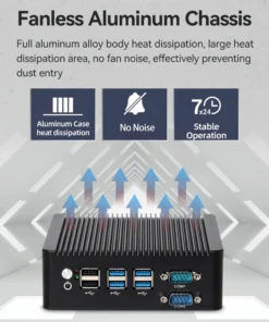 Dual LAN N5100 Fanless Industrial Linux Mini PC