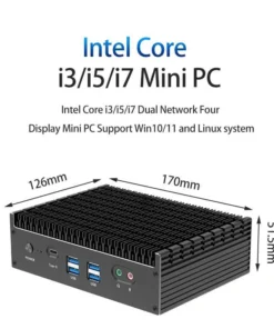 Fanless Core i7 1255U Mini PC