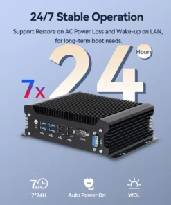 Fanless Industrial Computer with Dual LAN Dual COM
