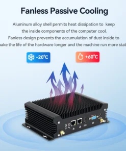 Fanless Industrial Computer with Dual LAN Dual COM