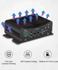 Fanless industrial mini pc 10210U dual lan display