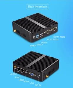 Fanless J4125 Quad Core mini pc Dual Lan