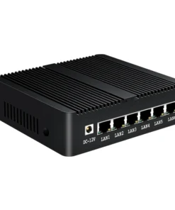Fanless Mini PC Router with 6LAN RJ45 COM