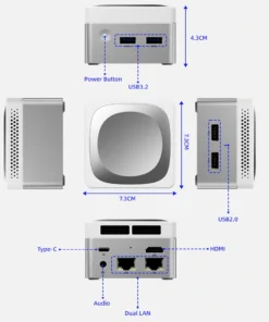 Intel N100 Cube Mini PC LPDDR5 12GB