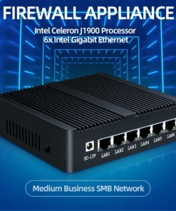 J1900 6*Gigabit Ethernet Fanless Firewall Router Mini PC