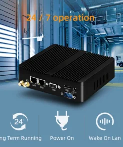 J1900 Mini Industrial PC Computer 2 Gigabit Ethernet