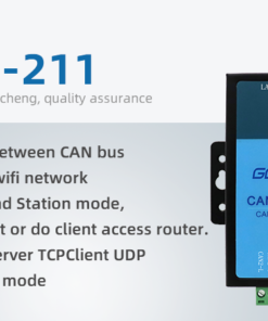 GCAN-211 WLAN to CAN 2.4G WIFI để CAN chuyển đổi module Hỗ trợ giao thức TCP UDP và tuân thủ các tiêu chuẩn IEEE 802.11a/B/g/n