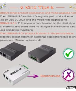 USBCAN-II C Bộ chuyển đổi bus usbcan Hỗ trợ định dạng khung can2.0a/B Tương thích với USB1.1